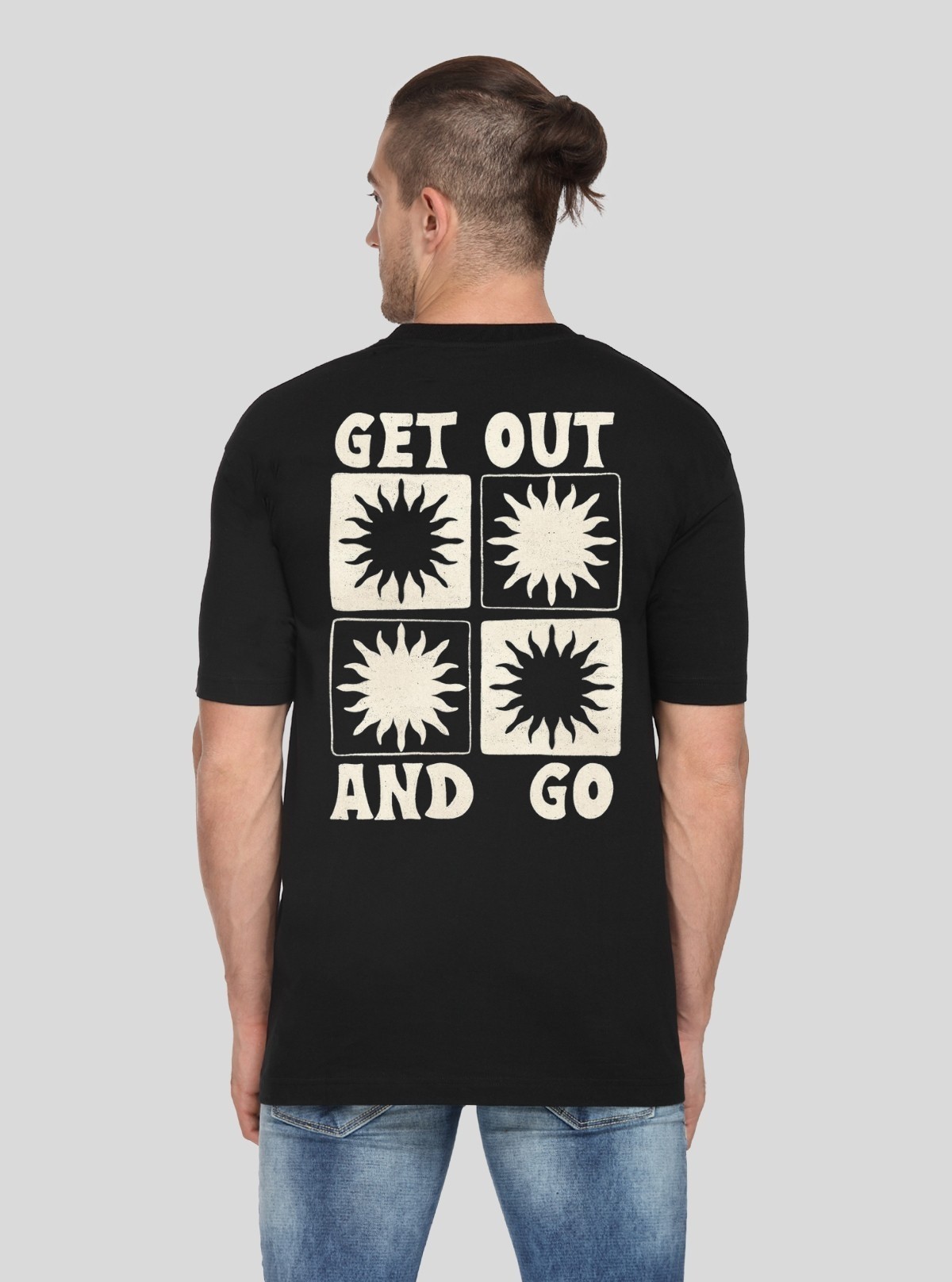Men's Black In-Out Print T-Shirt – Bold Tribute & Comfort Wear
