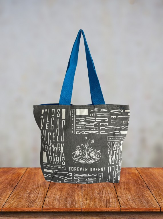 Grey Los Vegas Printed Bag – Stylish Urban Tote for Everyday Use