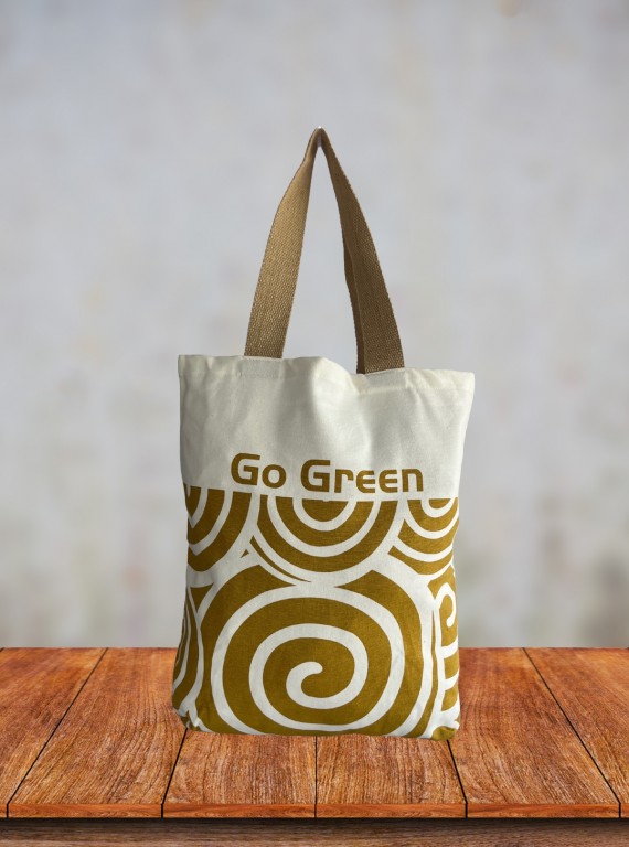 Beige Canvas Printed Bag – Stylish & Durable Everyday Tote by Boer and Fitch