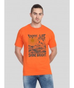 Men’s Orange Shine Bright Printed T-Shirt