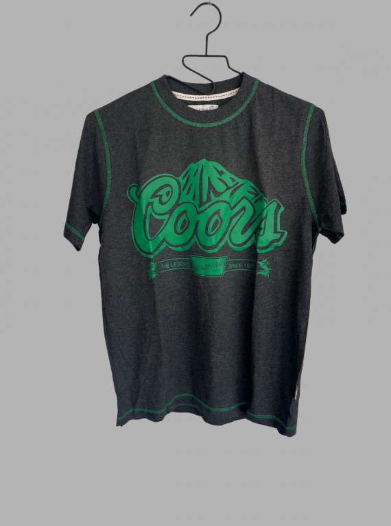 Men’s Green Coors Printed T-Shirt – Casual Cotton Tee by Boer and Fitch