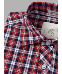 Red Checked Slim Fit Full Sleeve Shirt for Men – Casual & Smart by Boer and Fitch