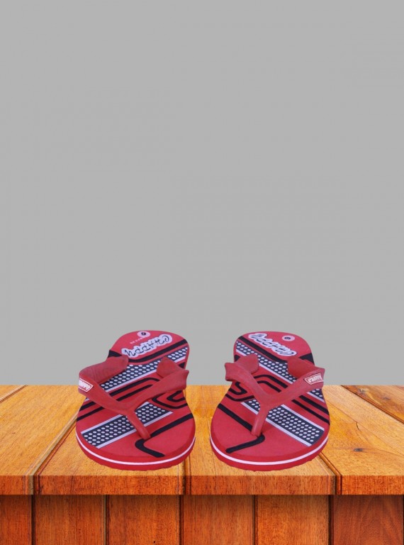 Men’s Red Graphic Flip Flop – Stylish & Comfortable | Boer & Fitch