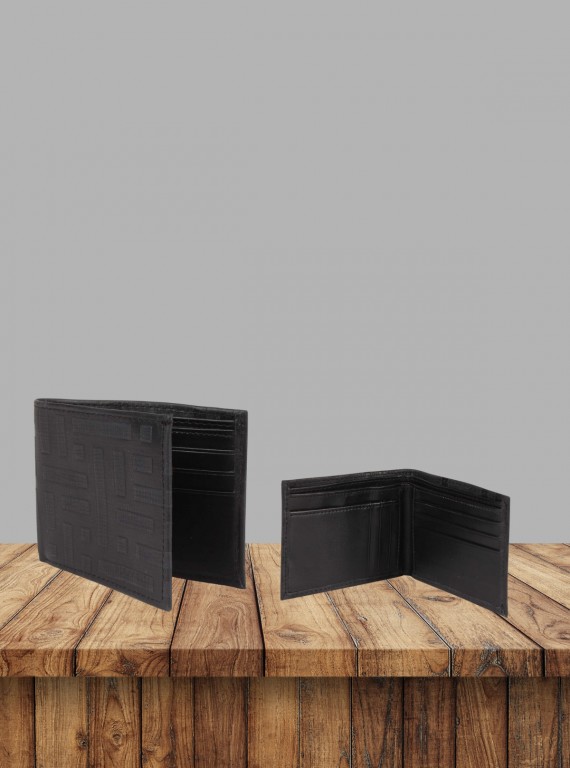Men’s Black Designer Leather Wallet by Boer and Fitch – Premium & Stylish