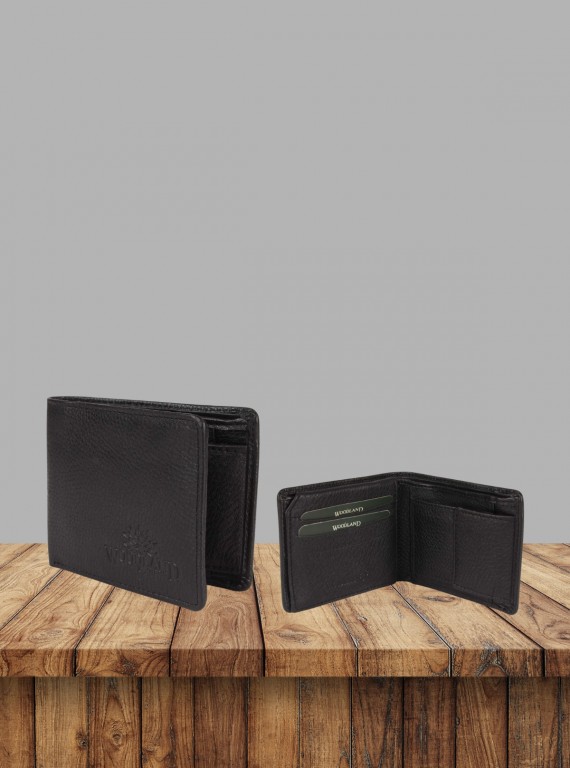 Men’s Black Two Fold Leather Wallet by Boer and Fitch – Classic & Durable