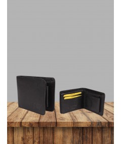 Men’s Jet Black Leather Wallet by Boer and Fitch – Stylish & Durable