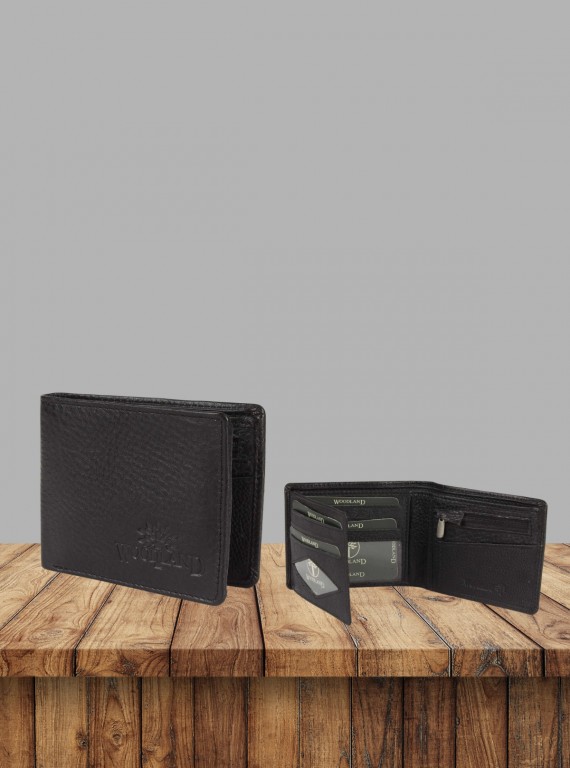 Men’s Black Slimmy Designer Leather Wallet by Boer and Fitch – Sleek & Stylish