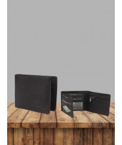 Men’s Black Slimmy Designer Leather Wallet by Boer and Fitch – Sleek & Stylish