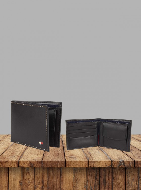Men’s Black Stitched Designer Leather Wallet by Boer and Fitch – Elegant & Durable