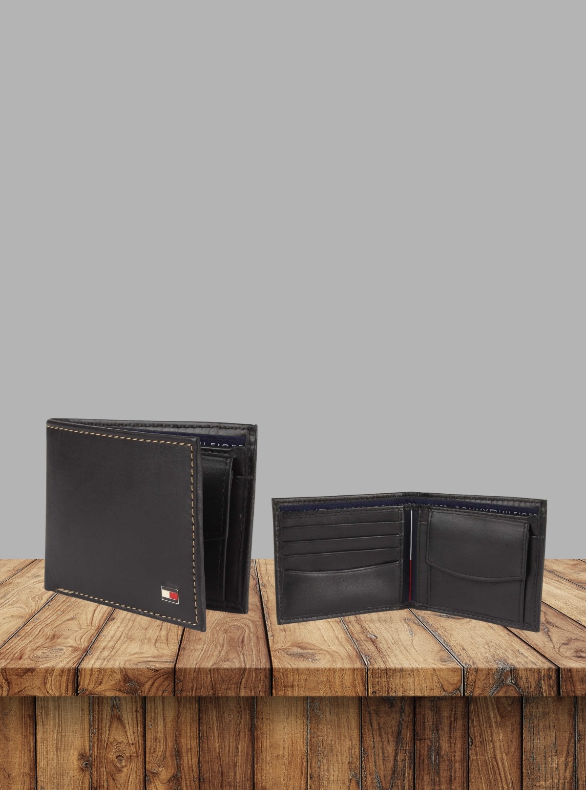 Men’s Black Stitched Designer Leather Wallet by Boer and Fitch – Elegant & Durable