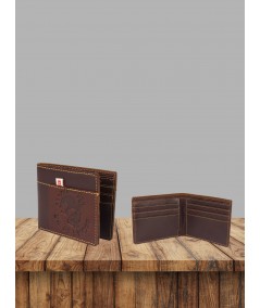 Men’s Brown Designer Stitch Leather Wallet by Boer and Fitch – Stylish & Premium