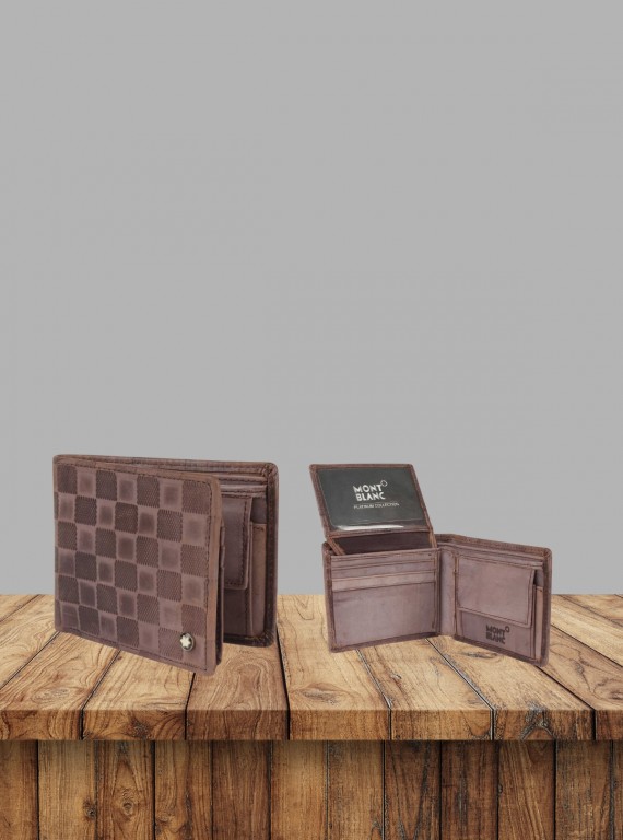 Men’s Square Textured Leather Wallet by Boer and Fitch – Stylish & Durable