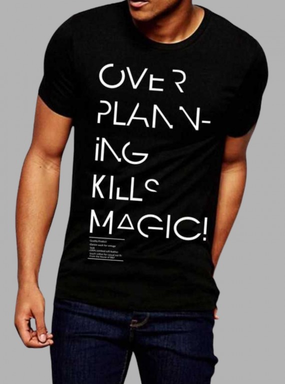 Black Magic Print Round Neck T-Shirt – Boer and Fitch