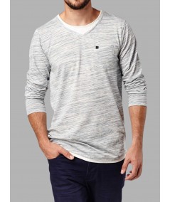 Fancy V Neck Slub Jersey Long Sleeve T-Shirt – Boer and Fitch