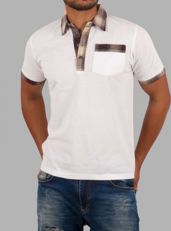 Men’s Brown Drill Collar Polo T-Shirt – Stylish & Comfortable | Boer & Fitch