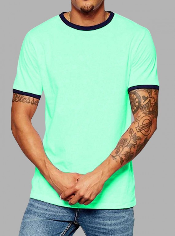 Neon Green Round Neck T-Shirt for Men – Boer and Fitch