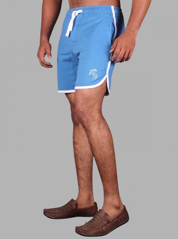 Sky Blue Shorts for Men – Casual Cotton Shorts by Boer and Fitch