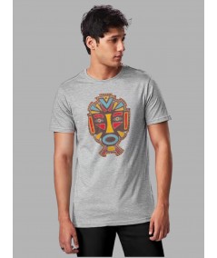 Grey Mask Print T-Shirt for Men – Casual & Stylish by Boer and Fitch