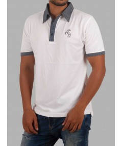 Denim Pique Polo T-Shirt for Men – Classic Cotton Polo by Boer and Fitch
