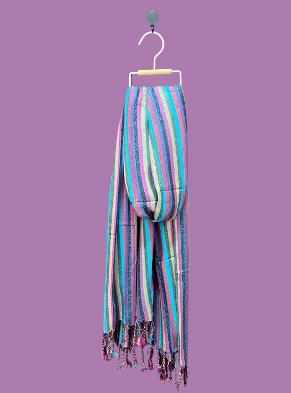 Unisex Multi-Color Viscose Blend Stole – Vibrant, Lightweight & Stylish
