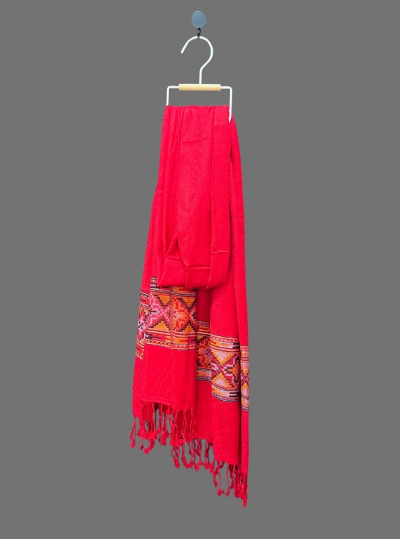 Unisex Red Viscose Blend Stole – Bold, Lightweight & Stylish Layer