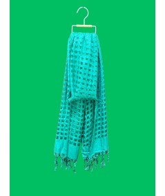 Unisex Green Structured Blended Fabric Stole – Classic, Cozy & Stylish Wrap