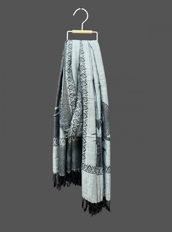 Unisex Elephant Textured Stole – Ethnic Elegance for All Seasons