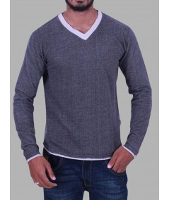 Charcoal Melange V-Neck Sweatshirt – Boer and Fitch