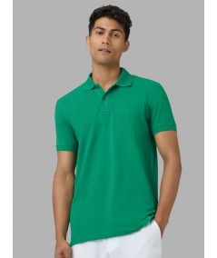 Men’s Parrot Green Polo T-Shirt with Collar & Cuff | 100% Cotton Piqué Knit | Boer & Fitch