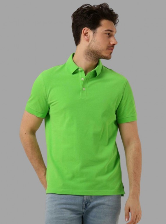 Men’s Bright Green Pique Polo T-Shirt – Vibrant, Classic & Breathable Fit