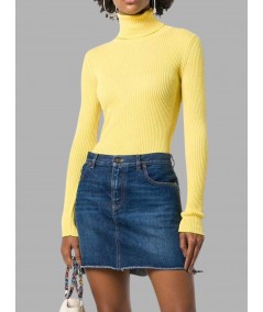 Women’s Bright Yellow Turtle Neck Top – Stylish & Comfortable | Boer & Fitch
