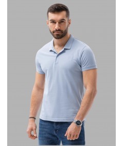 Men’s Light Blue Polo T-Shirt with Collar & Cuff | 100% Cotton Piqué Knit | Boer & Fitch