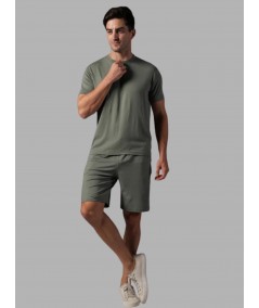 Boer and Fitch Men’s Green Cotton Co-ords Set – Short Sleeve Jersey Co-ords